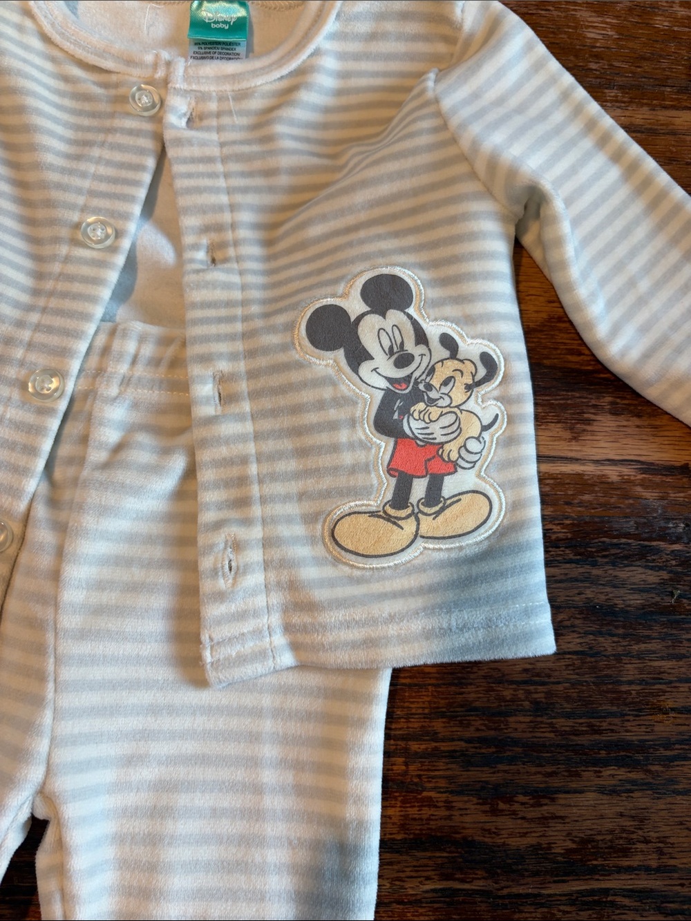 Disney Light Blue & White Striped Mickey Set